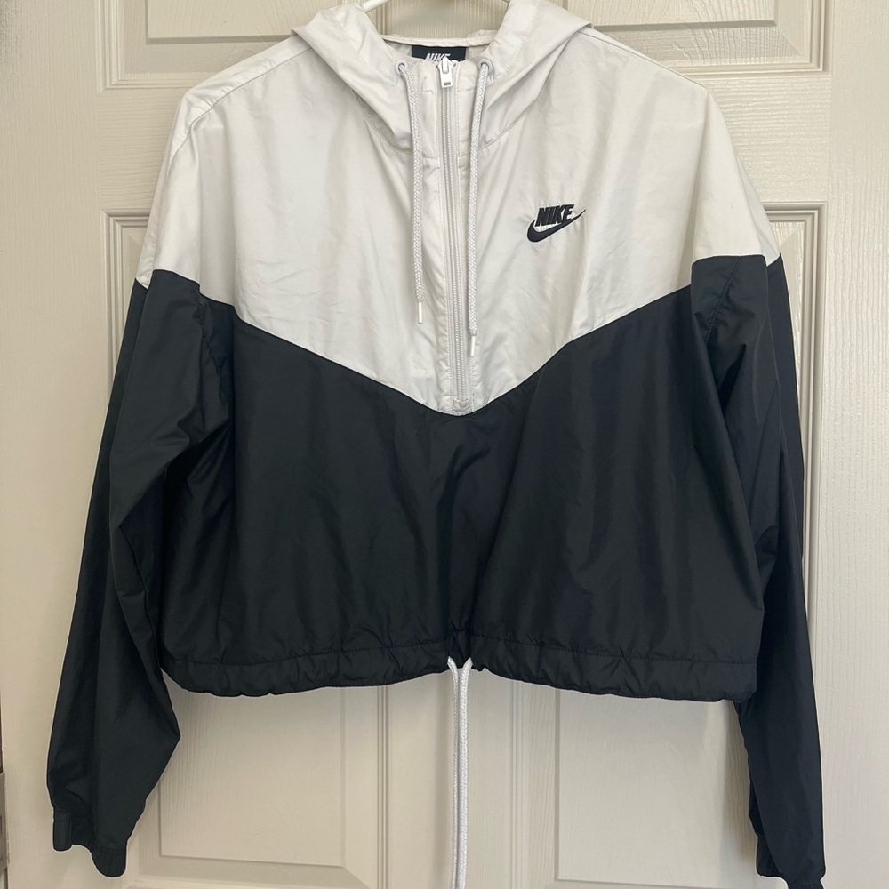 Retro vintage Nike pullover half zip drawstring windbreaker size m